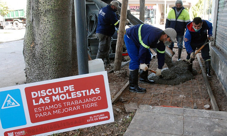 En Ricardo Rojas, el Municipio de Tigre avanza con la construcción de veredas vecinales