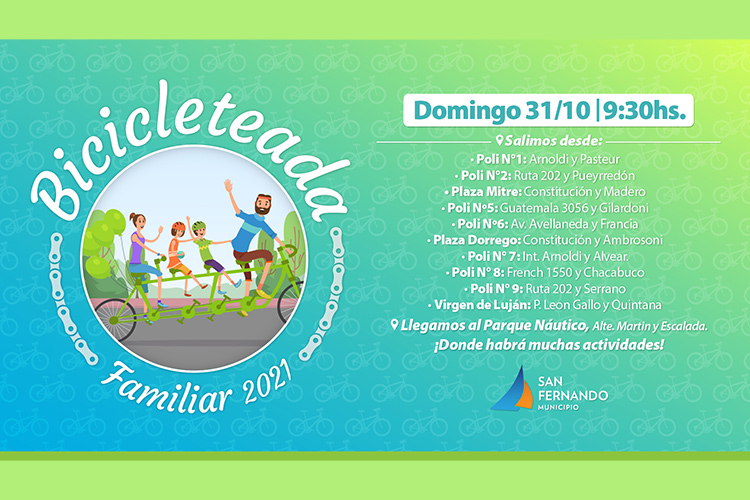 Se viene la Bicicleteada Familiar 2021 de San Fernando