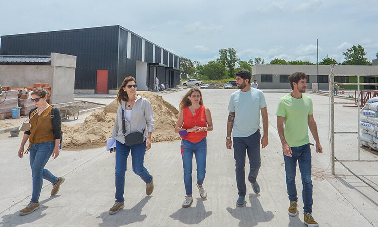 Juan Andreotti recorrió la obra del Centro de Servicios y Espacios Públicos de San Fernando