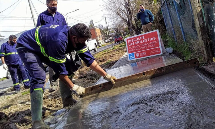 Infraestructura urbana: avanza el Plan Municipal de Veredas en Troncos del Talar y Don Torcuato